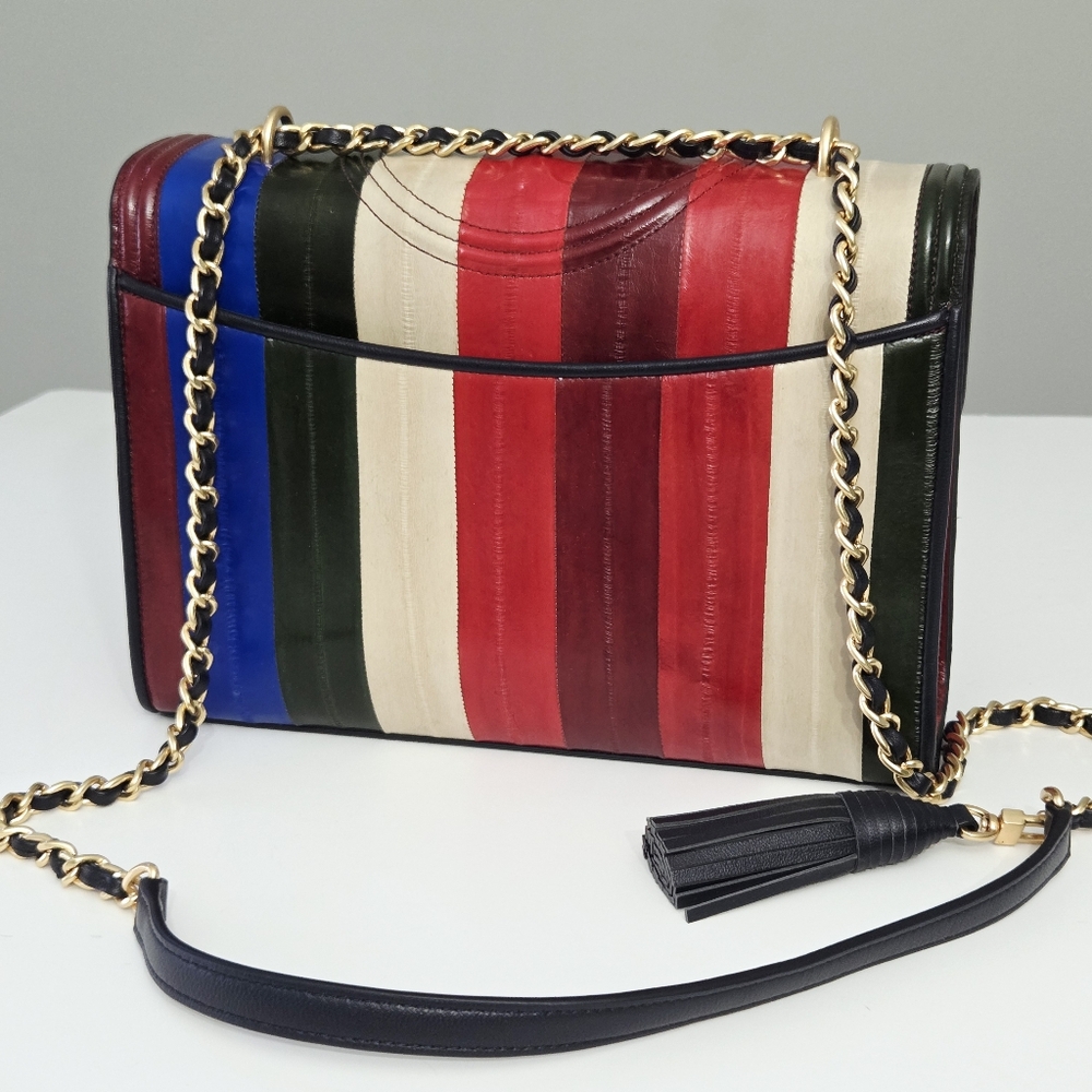 Tory Burch Fleming Eel Eelskin Patchwork Converti… - image 7